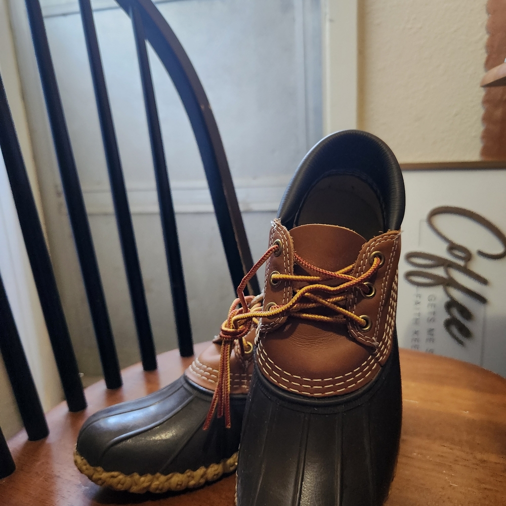 L.L. Bean Women's Duck Boots - Black and Brown